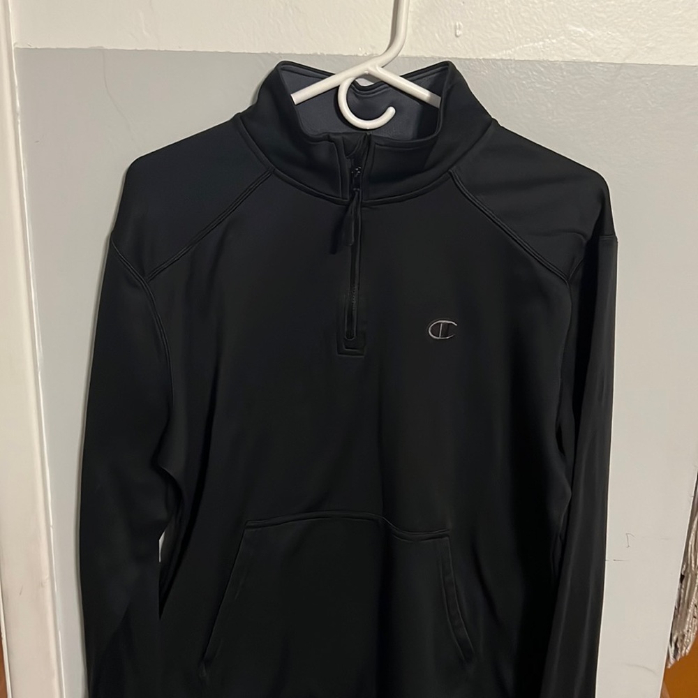 Champion black sweatshirt.